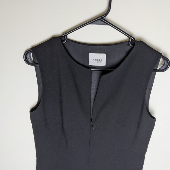 Akris Punto Black Wool Sleeveless Dress Size 6 - Picture 6 of 10